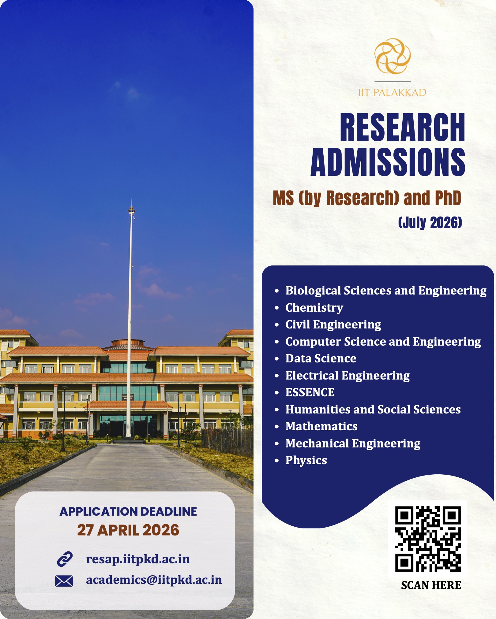Research admissions